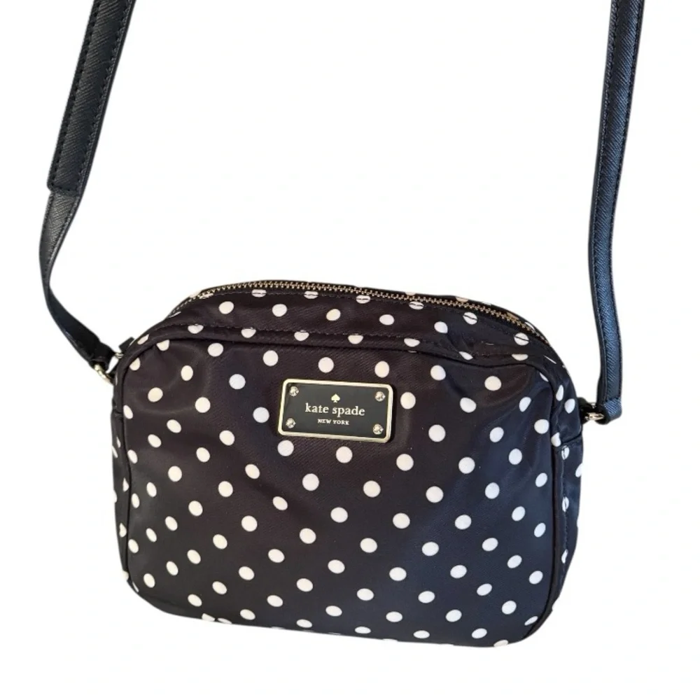 Kate Spade Black and White Polka Dot Crossbody Bag - Picture 2 of 12